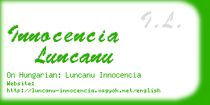 innocencia luncanu business card